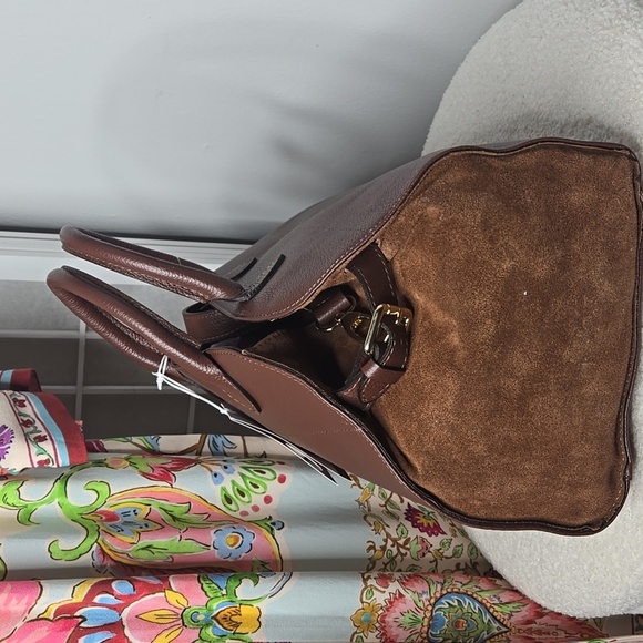 Anna Paola bronw leather bag Made in Italy - Picture 5 of 9